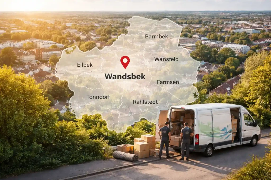 Haushaltsauflösung in Hamburg Wandsbek und Umgebung mit Transporter und Umzugskartons