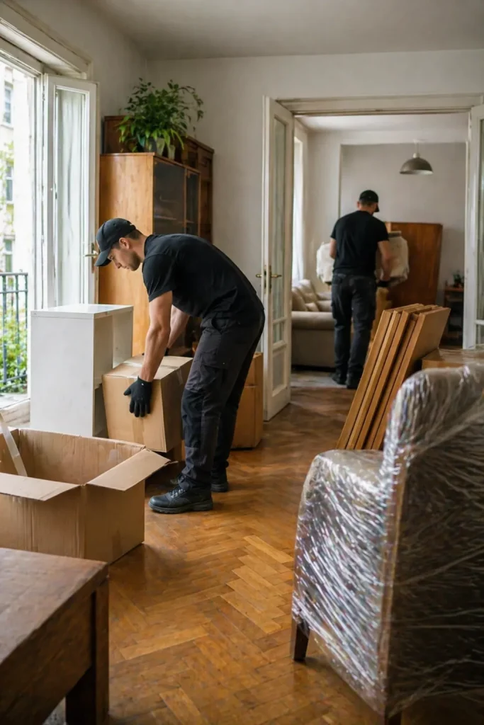 Professionelles Team bei einer Nachlassauflösung in Hamburg während der vollständigen Wohnungsräumung und Möbelentsorgung