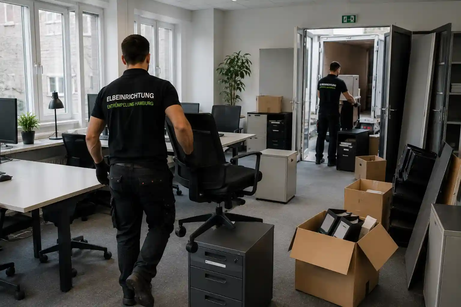 Gewerbliche Entrümpelung und Büroauflösung in Hamburg